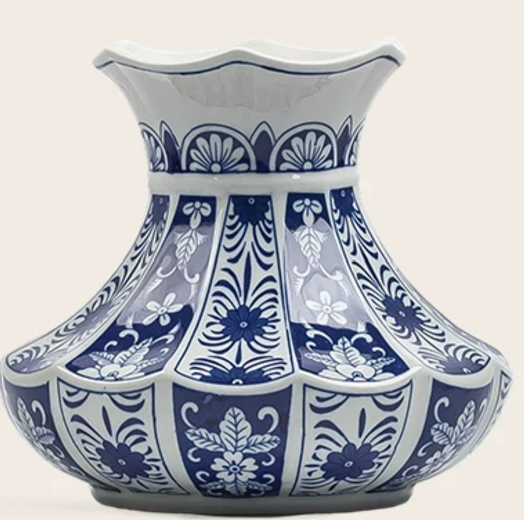 Blue & White Porcelain Vase — Jingdezhen Antique Style