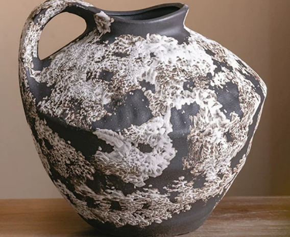 Jingdezhen Wabi-Sabi Textured Ceramic Vase — Rustic Zen Stoneware, 3 Styles