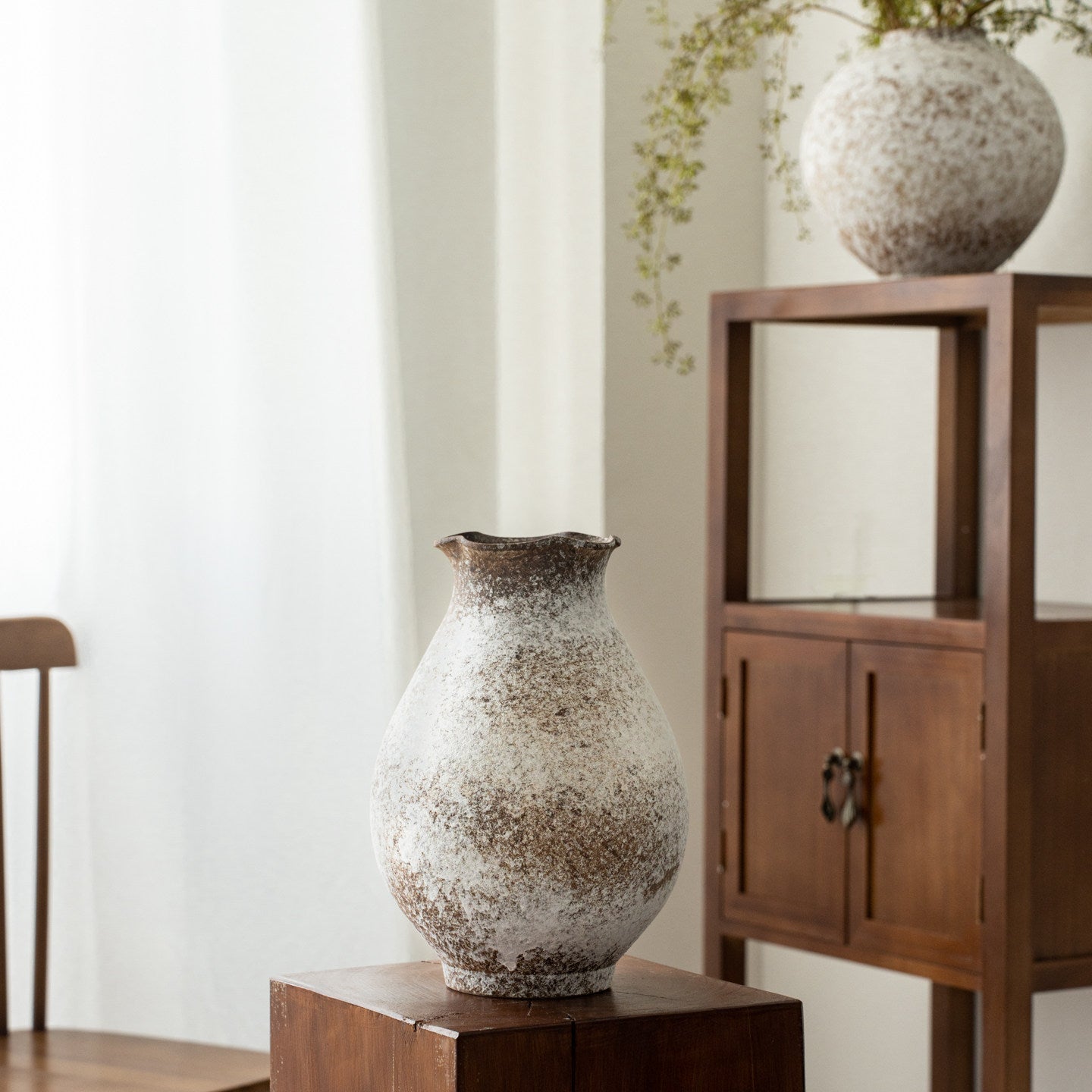Wabi-Sabi Rustic Ceramic Vase