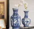 Blue & White Porcelain Vase — Hexagonal Qilin