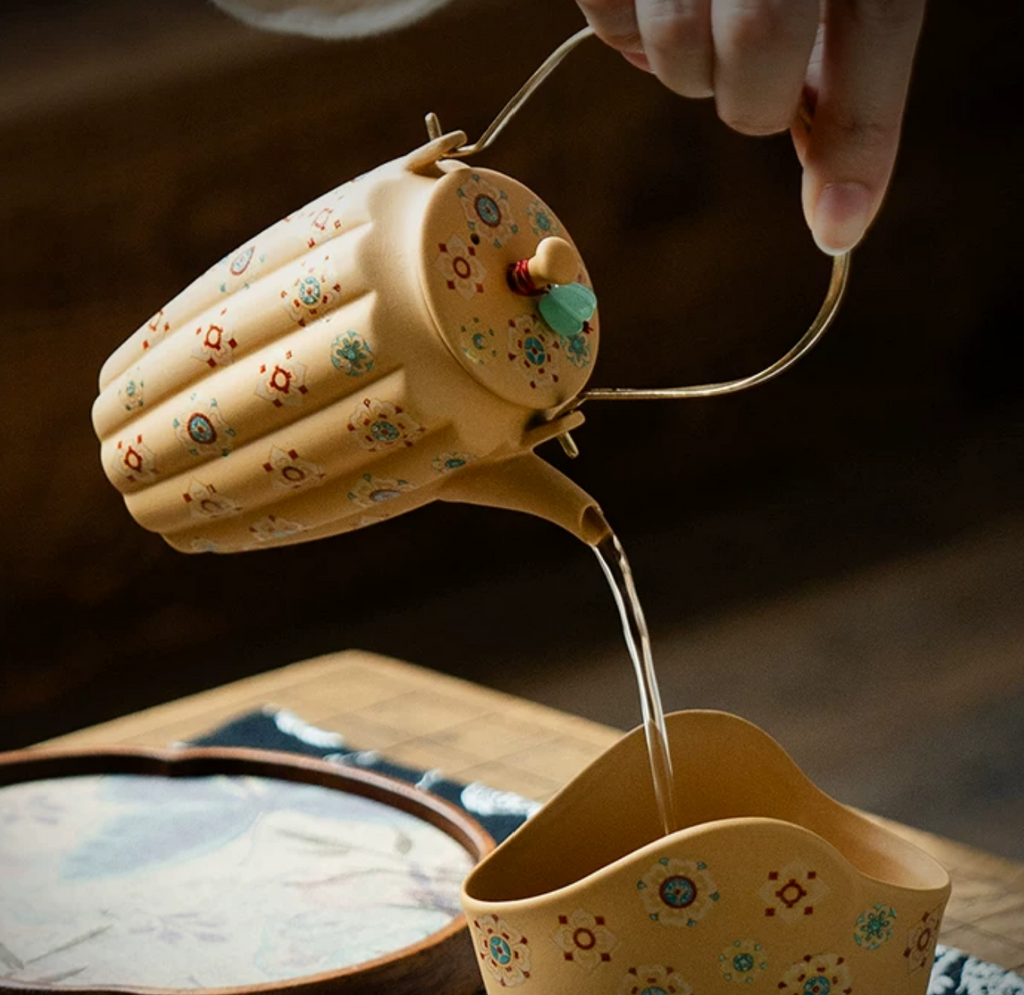 Handmade Zisha Teapot — on wooden surface
